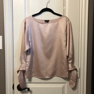 ANN TAYLOR Factory Silky Blouse with Tie Sleeves